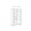 Forte Витрина 100 см Hayato, черный/альпийская ель, HYTV521R-M215 - Home Club, изображение 5