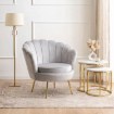 Mebel Elite Кресло Angel, серое, велюровое, ME.ANGEL/P/V/FW - Home Club, изображение 2