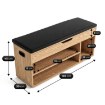Mebel Elite Шафа для взуття Alec 100 см, дуб/чорний, ME.ALEC/D/CZ/SZAFKBUT - Home Club, зображення 8