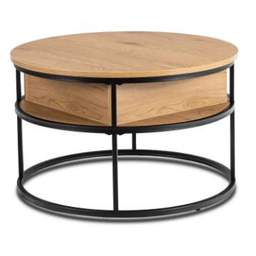 Mebel Elite Столик Astur «Дуб/Чёрный», ME.ASTUR/D/CZ/L - Home Club