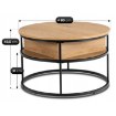 Mebel Elite Столик Astur «Дуб/Чорний», ME.ASTUR/D/CZ/L - Home Club, зображення 7