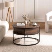 Mebel Elite Столик Astur «Дуб у стилі рустик»/Чорний, ME.ASTUR/RU/CZ/L - Home Club, зображення 2