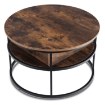 Mebel Elite Столик Astur «Дуб у стилі рустик»/Чорний, ME.ASTUR/RU/CZ/L - Home Club, зображення 3
