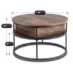 Mebel Elite Столик Astur «Дуб у стилі рустик»/Чорний, ME.ASTUR/RU/CZ/L - Home Club, зображення 7