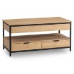 Mebel Elite Раздвижной стол-скамейка Luca 100 см, дуб/чёрный, ME.LUCA/D/CZ/L - Home Club