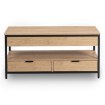 Mebel Elite Раздвижной стол-скамейка Luca 100 см, дуб/чёрный, ME.LUCA/D/CZ/L - Home Club, изображение 4