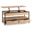 Mebel Elite Раздвижной стол-скамейка Luca 100 см, дуб/чёрный, ME.LUCA/D/CZ/L - Home Club, изображение 5