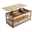 Mebel Elite Раздвижной стол-скамейка Luca 100 см, дуб/чёрный, ME.LUCA/D/CZ/L - Home Club, изображение 6