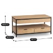 Mebel Elite Раздвижной стол-скамейка Luca 100 см, дуб/чёрный, ME.LUCA/D/CZ/L - Home Club, изображение 13