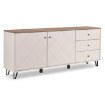 Mebel Elite Комод Bacardi 183 см, цвет «Кашмир»/дуб «Кастелло», W.BILBAO/BL6/KASZ/DCAS/KOM2D3S - Home Club
