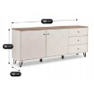 Mebel Elite Комод Bacardi 183 см, цвет «Кашмир»/дуб «Кастелло», W.BILBAO/BL6/KASZ/DCAS/KOM2D3S - Home Club, изображение 10