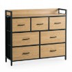 Mebel Elite Комод с ящиками Hudson 98 см, дуб/чёрный, ME.HUDSON/D/CZ/KOM - Home Club