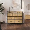 Mebel Elite Комод с ящиками Hudson 98 см, дуб/чёрный, ME.HUDSON/D/CZ/KOM - Home Club, изображение 2