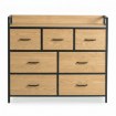 Mebel Elite Комод с ящиками Hudson 98 см, дуб/чёрный, ME.HUDSON/D/CZ/KOM - Home Club, изображение 5