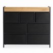 Mebel Elite Комод с ящиками Hudson 98 см, дуб/чёрный, ME.HUDSON/D/CZ/KOM - Home Club, изображение 6