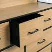 Mebel Elite Комод с ящиками Hudson 98 см, дуб/чёрный, ME.HUDSON/D/CZ/KOM - Home Club, изображение 9