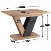 Mebel Elite Стол Clark, раскладной, 120–160 см, дуб Artisan/чёрный, PM.DUBAJ/A/CZ/S - Home Club, изображение 9