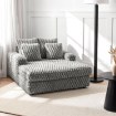 Mebel Elite Крісло для відпочинку Kobel, сіре плюшеве, ME.KOBEL/P/VP/FW - Home Club, зображення 2