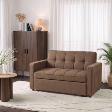 Mebel Elite Розкладне крісло Aster для сну, коричневе, ME.ASTER/BR/T/SOF - Home Club