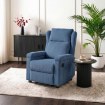 Mebel Elite Раскладной массажный кресло Sebastian, темно-синий, из вельвета, ME.SEBASTIAN/GR/SZTR/FW - Home Club, изображение 2