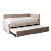 Mebel Elite Кровать 120x200 Villemo, бежевая, велюровая, ME.VILLEMO/120/90/BZ/V/LOZWYS - Home Club, изображение 3