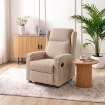 Mebel Elite Раскладное кресло с функцией массажа Sebastian, бежевое, из вельвета, ME.SEBASTIAN/BZ/SZTR/FW - Home Club, изображение 2