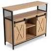 Mebel Elite Комод Arlo 100 см с полками, дуб/чёрный, ME.ARLO/D/CZ/KOM - Home Club, изображение 4