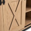 Mebel Elite Комод Arlo 100 см с полками, дуб/чёрный, ME.ARLO/D/CZ/KOM - Home Club, изображение 5