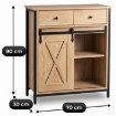 Mebel Elite Комод с ящиками Cole 70 см, дуб/чёрный, ME.COLE/D/CZ/KOM - Home Club, изображение 6