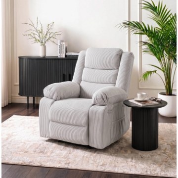 Mebel Elite Розкладне крісло Arturo, сіре, з вельветової тканини, ME.ARTURO/P/SZTR/FW - Home Club