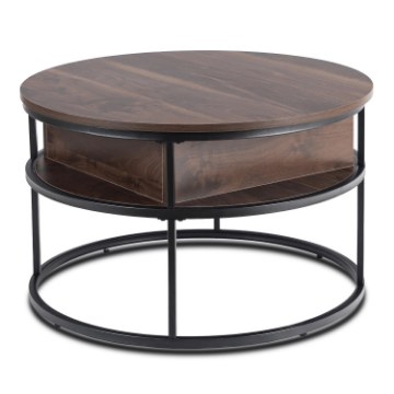 Mebel Elite Столик Astur «Орех/Чёрный», ME.ASTUR/O/CZ/L - Home Club