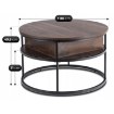 Mebel Elite Столик Astur «Горіх/Чорний», ME.ASTUR/O/CZ/L - Home Club, зображення 7