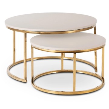 Mebel Elite Набор столиков Apulia Max «Кашмир»/«Золотой», ME.MAXAPULIA/KASZ/ZL/L - Home Club