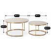 Mebel Elite Набір столиків Apulia Max «Кашмір»/«Золотий», ME.MAXAPULIA/KASZ/ZL/L - Home Club, зображення 6