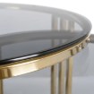 Mebel Elite Набір журнальних столиків Triton, сірий/золотий, ME.TRITON/P/ZL/SZKL/L - Home Club, зображення 6