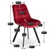 Mebel Elite Стілець Rick бордовий, велюровий, ME.RICK/BOR/V/K - Home Club, зображення 6