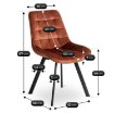 Mebel Elite Стул Rick красного цвета из велюра, ME.RICK/RD/V/K - Home Club, изображение 9