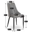 Mebel Elite Стул Cork, серый, велюровый, ME.CORK/P/V/K - Home Club, изображение 6