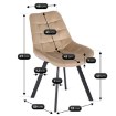Mebel Elite Стілець Rick, бежевий, велюровий, ME.RICK/BZ/V/K - Home Club, зображення 6