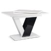 Mebel Elite Стол Clark, раскладной, 120–160 см, белый/чёрный глянцевый, PM.DUBAJ/B/PL/CZ/S - Home Club, изображение 4
