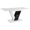 Mebel Elite Стол Clark, раскладной, 120–160 см, белый/чёрный глянцевый, PM.DUBAJ/B/PL/CZ/S - Home Club, изображение 5