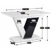 Mebel Elite Стол Clark, раскладной, 120–160 см, белый/чёрный глянцевый, PM.DUBAJ/B/PL/CZ/S - Home Club, изображение 10