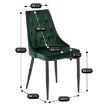 Mebel Elite Стілець Cork зеленого кольору з велюру, ME.CORK/Z/V/K - Home Club, зображення 6