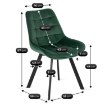 Mebel Elite Стул Rick зелёного цвета из велюра, ME.RICK/Z/V/K - Home Club, изображение 11