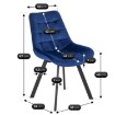 Mebel Elite Стул Rick, темно-синий, велюровый, ME.RICK/GR/V/K - Home Club, изображение 6