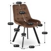 Mebel Elite Стілець Rick, коричневий, велюровий, ME.RICK/BR/V/K - Home Club, зображення 6