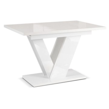 Mebel Elite Стол Clark, раскладной, 120–160 см, белый глянцевый, PM.DUBAJ/B/PL/S - Home Club