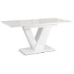Mebel Elite Стіл Clark, розкладний, 120–160 см, білий глянцевий, PM.DUBAJ/B/PL/S - Home Club, зображення 5