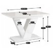 Mebel Elite Стіл Clark, розкладний, 120–160 см, білий глянцевий, PM.DUBAJ/B/PL/S - Home Club, зображення 9
