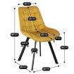 Mebel Elite Комплект: стіл Harry 102–142 см, дуб Craft/чорний, та 4 стільці Rick, гірчичний, W.HARRY/DC/CZ/S/RICK/CU/V/Z4/K - Home Club, зображення 16